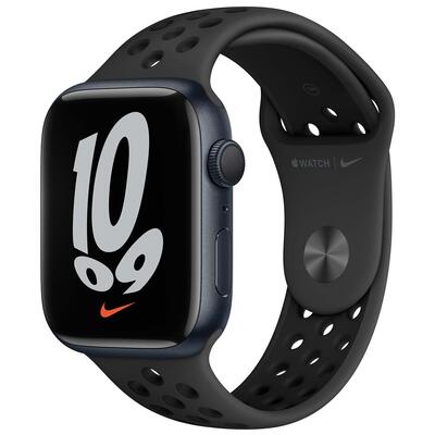 Смарт-часы Apple Watch Series 7 45mm Nike черный RU