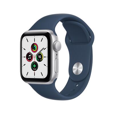 Смарт-часы Apple Watch SE 40mm серебристый/голубой RU