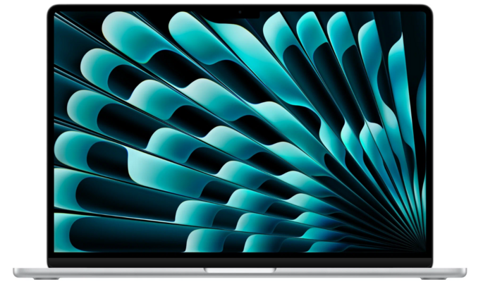 15.3" Ноутбук Apple MacBook Air 15 2023 2880x1864, Apple M2, RAM 8 ГБ, SSD 512 ГБ, Apple graphics 10-core, macOS,MQKT3LL/A, Silver
