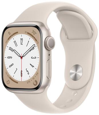 Умные часы Apple Watch Series 8 41 мм Aluminium Case GPS, starlight Sport Band S/M