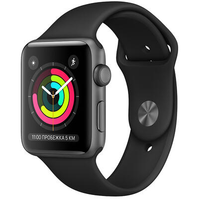Смарт-часы Apple Watch Series 3 GPS 42mm черный RU
