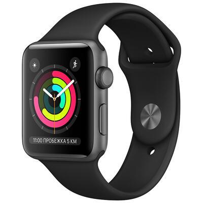 Смарт-часы Apple Watch Series 3 GPS 38mm черный RU